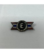 Vintage WWII Metal E Army-Navy Production Award Military Lapel Pin Sterling - £15.99 GBP