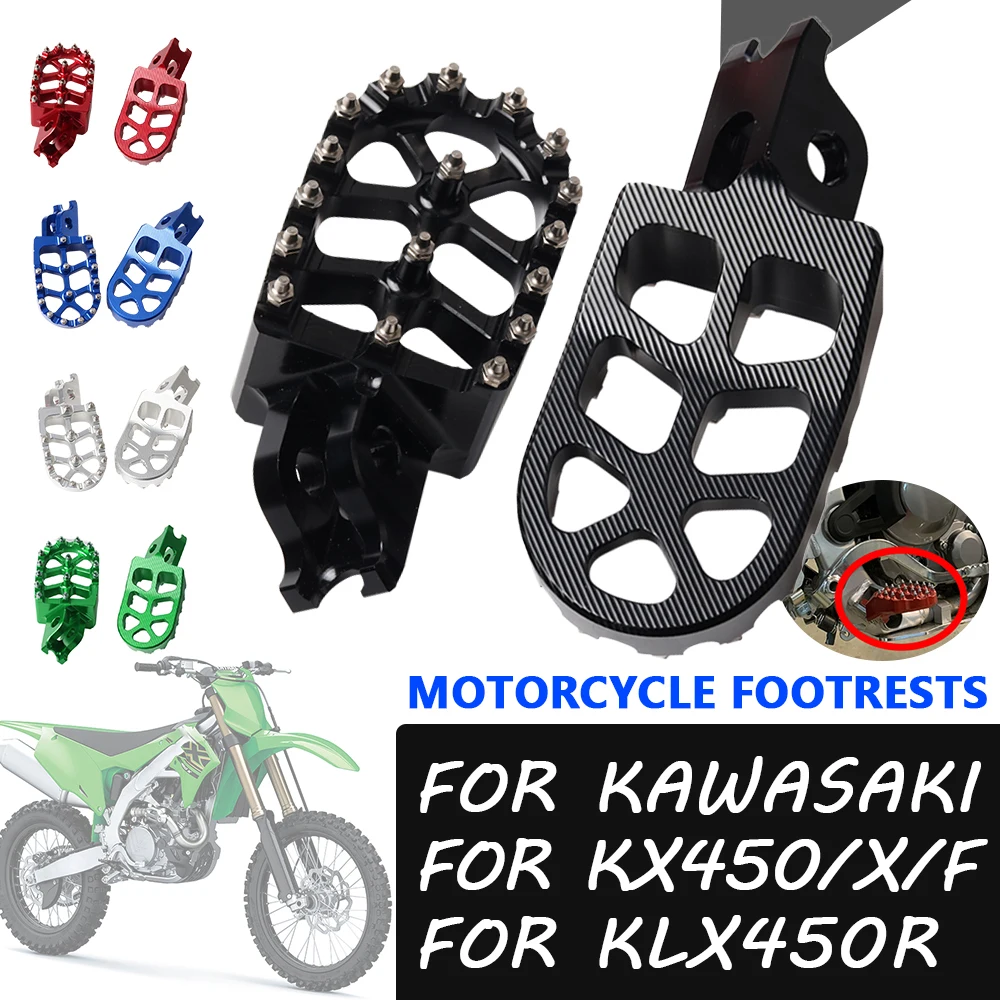 Motorcycle Accessories Footrest Footpegs Foot Pegs Pedal For KAWASAKI KX... - $41.57+