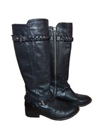 Johnson and Murphy Braided Boots Womens 6.5 Black Nubuck Leather Harness... - $57.58