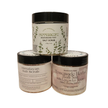 3 Pack At Home Spa Salt Scented Scrubs And Bath Gift Set Homemade All Natural - £19.77 GBP