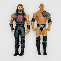 WWE Mattel The Rock Dwayne Johnson and Roman Reigns Lot of 2 2017 Action... - $14.84