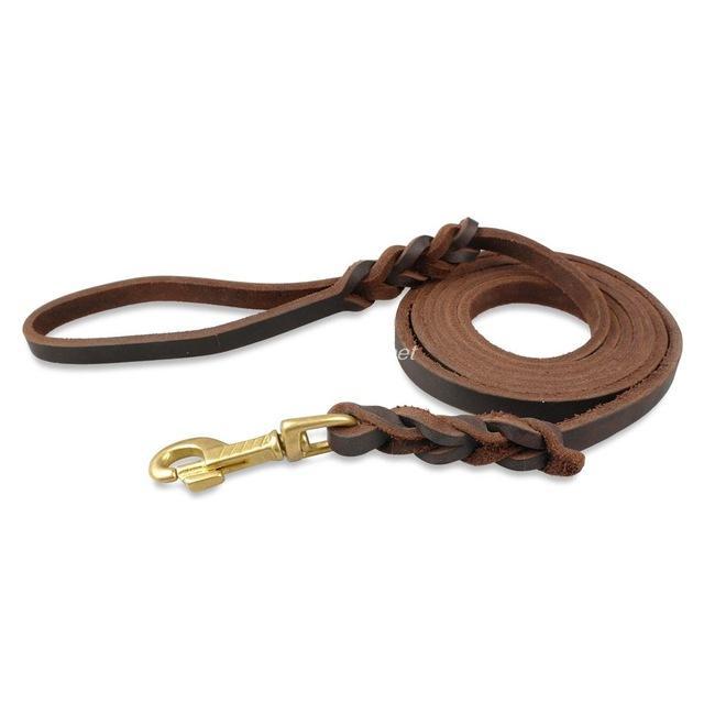 Braided Real Leather Dog Leash, Walking, Training, Leads, German Shepherd 1.6cm  - $25.74 - $31.26