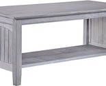 AFI Nantucket Wood Coffee Table, Driftwood Grey (22&quot; x 44&quot;) - $292.99