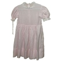 Heirloom Pink Dress Girls 3-4? Vintage Style Lace Lightweight - £19.18 GBP