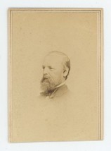 Antique Trimmed CDV Circa 1860s  Handsome Older Man With Beard Hardy Ban... - £9.63 GBP