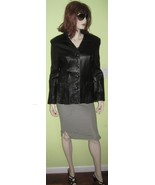 Vintage DANIER Women&#39;s Black Soft Leather Blazer Style Coat Jacket US/CA... - £51.97 GBP