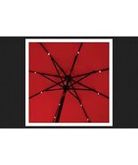 Living Accents Market 9 ft. Dia. Tiltable Solar Market Umbrella Red - $1,550.81 MXN