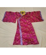 Girls Kimono Magenta Pink Purple Dress Pullover Medium 5/6 Floral - $380.59 MXN