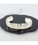 Tiffany &amp; Co Ribbed Cuff Bangle Bracelet Size 6&quot; Sterling Silver Estate ... - $485.10