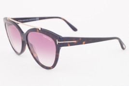 Tom Ford LIVIA-02 518 52Z Havana / Violet Gradient Sunglasses TF518 52Z 58mm - £133.02 GBP