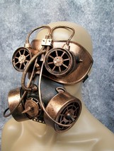 Copper Steampunk Gas Mask Spikes Cog Goggles Apocalyptic Warrior Cyborg Droid - £19.48 GBP