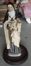 Vintage 1920s Church Used Statue Saint Teresa 13 1/2&quot; Tall - £126.61 GBP