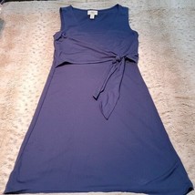 LOFT Navy Jersey Style Side Tie Wrap Dress Size 4 - £21.51 GBP