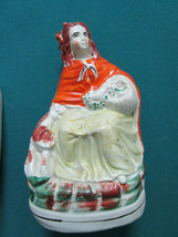 Old Staffordshire Antique Figurine Wedding Couple - Lady W/ Goat Boy W/DOG Pick - £91.79 GBP+