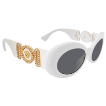 Versace VE4426BU 314/87 Sunglasses White Frame Dark Grey Lens 54mm - $460.00