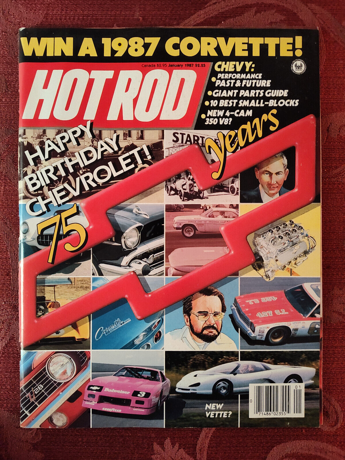 Rare HOT ROD Car Magazine January 1987 Chevrolet 75 years of Performance - $21.60
