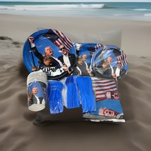 Donald Trump 2024 Fight Fight Fight Party Supply Set Patriotic Plates Cu... - $367.53 MXN