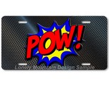 POW! Comic Book Fight Parody Art on Carbon FLAT Aluminum Novelty License... - £14.34 GBP