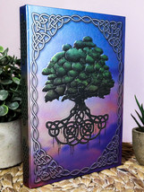 Celtic Tree of Life Triskele Trinity Knotwork Embossed Blank Page Journal Book - £15.92 GBP