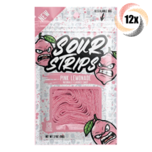 12x Bags Sour Strips Pink Lemonade Flavored Candy | 3.4oz | Fast Shipping - £43.75 GBP