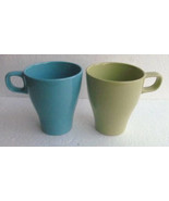 IKEA (2) FÄRGRIK Stackable Coffee Mugs in Light Blue #18961 &amp; Light Gree... - $36.85 CAD