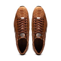 Hand painted genuine Snake calfskin Verona Honey image 5