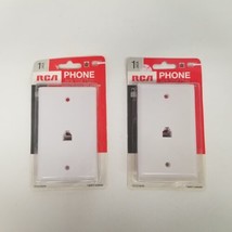 RCA Phone Jack Wall Plate TP247WHR Lot of 2, White, New - $10.84