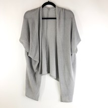 Grade &amp; Gather Women Cardigan Sweater Open Front Thin Knit Short Sleeve Gray S/M - £11.31 GBP