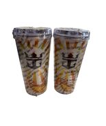 Royal Caribbean Coca-Cola Save The Waves Tumbler Set of 2 Cruise Cups Ye... - $25.20