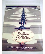 1941 Ad North American Aviation, Inglewood, Ca. BT-14s at Randolph Field - $186.37 MXN