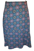 De Collections Womens Flare Skirt Size XS Side Zip Blue - £11.52 GBP