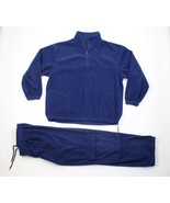 Vtg 90s Streetwear Mens L Faded Fleece 2 Piece Track Suit Wide Leg Cargo... - £77.81 GBP