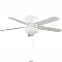 Holly Springs Low Profile 52 in. LED Indoor Matte White Ceiling Fan - $93.09