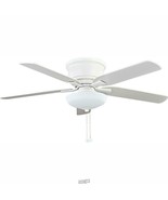 Holly Springs Low Profile 52 in. LED Indoor Matte White Ceiling Fan - £73.20 GBP