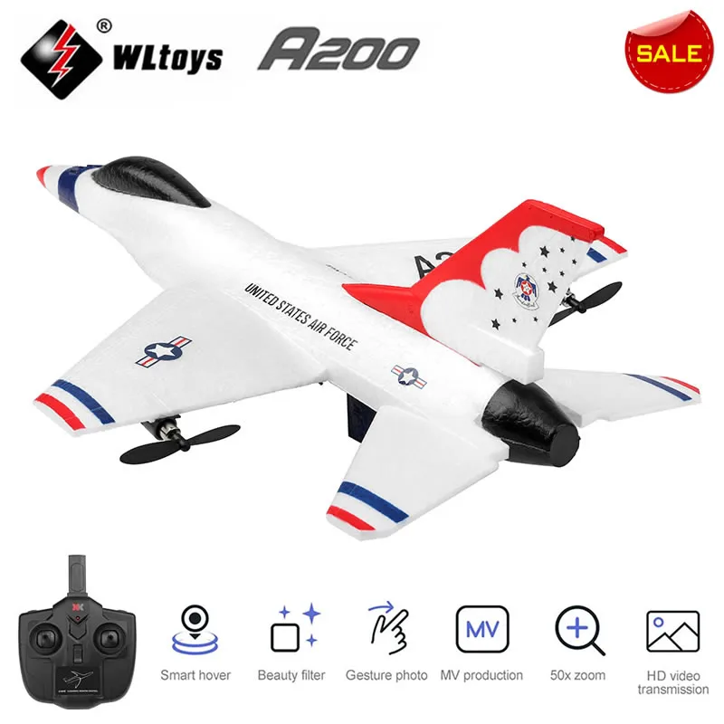 WLtoys XK A200 RC Airplane F-16B Drone Fixed Wing EPP Foam 2.4GHz Remote Control - $64.90+