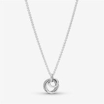 Sterling Silver Pandora Family Always Encircled Pendant Necklace,Gift For Her  - £15.22 GBP
