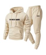 Men's Two-Piece Set, Casual Crew-Neck Long-Sleeve Hooded Sweatshirt And ... - $42.56