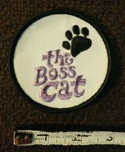 THE BOSS CAT HIGH SPEED snowmobile patch racing 70s jacket vest sew on - $7.04