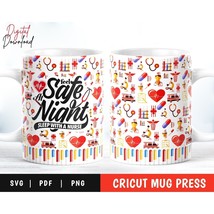 Cricut Mug Press Svg, Nurse Mug Press Svg, Medical Mug Wrap Svg, Coffee Mug SVG - £3.12 GBP