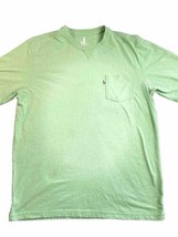 Johnnie-O Shirt Men&#39;s Medium Green Pocket Crewneck Casual Surf Tee Short... - £14.94 GBP