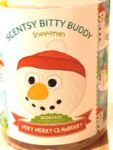 Scentsy Bitty Buddy Snowman Plush Scented White Very Merry Cranberry NEW - $9.95