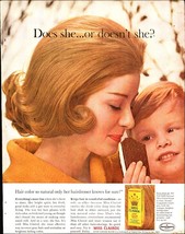 1963 Miss Clairol Ad Does She or Doesn&#39;t She?   nostalgic c6 - $21.21