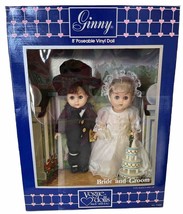 Vogue Ginny Bride Doll and Groom Wedding Clothes, Cake Topper 8&quot; Poseabl... - £19.21 GBP