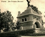 Filipstad Sweden John Ericssons Monument 1910s Vtg Postcard - $3.91