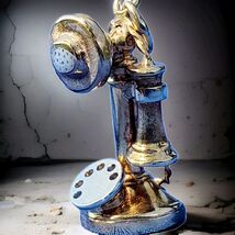 Unique Solid 14k Gold Candle stick Phone Pendant Rare Vintage Charm 7.3 ... - €1.063,67 EUR