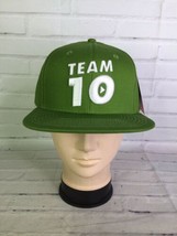Jake Paul Team 10 Embroidered Logo Licensed Green White Snapback Hat Cap... - £27.68 GBP