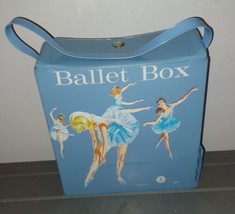 1966 Mattel #5023 Blue Vinyl Ballet Box Outfit/Slipper Vintage Carrying ... - $22.99