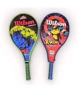 1996 Wilson MARVEL Comics Incredible HULK &amp; Wolverine X-MEN Tennis Racqu... - €19,01 EUR