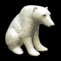 Ceramic White Sitting Polar Bear Figurine Statue 7&quot; x 3.5&quot; x 6.5&quot; height... - $17.79
