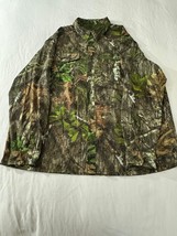 Mossy Oak Men&#39;s Brown &amp; Green Camo Long Sleeve Button Up Shirt Size 2XL ... - $20.78